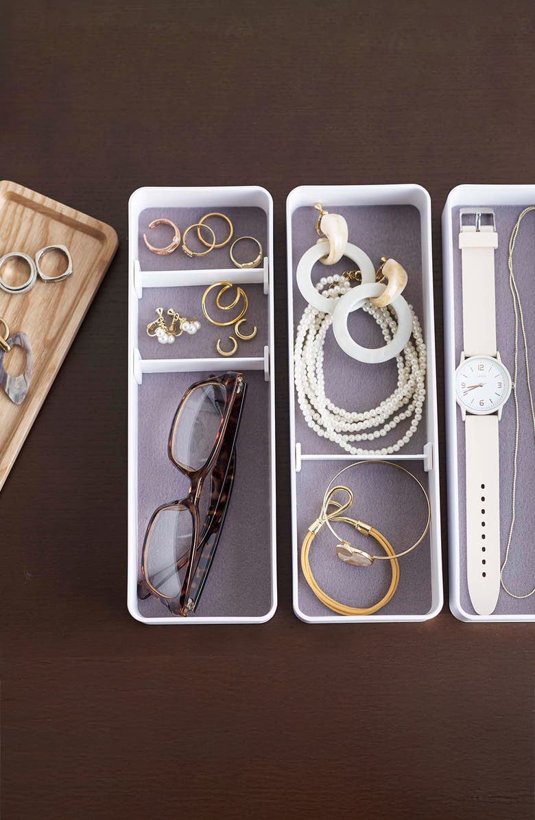 Yamazaki 3-Tier Accessory/Watch Box, Alternate, color, White