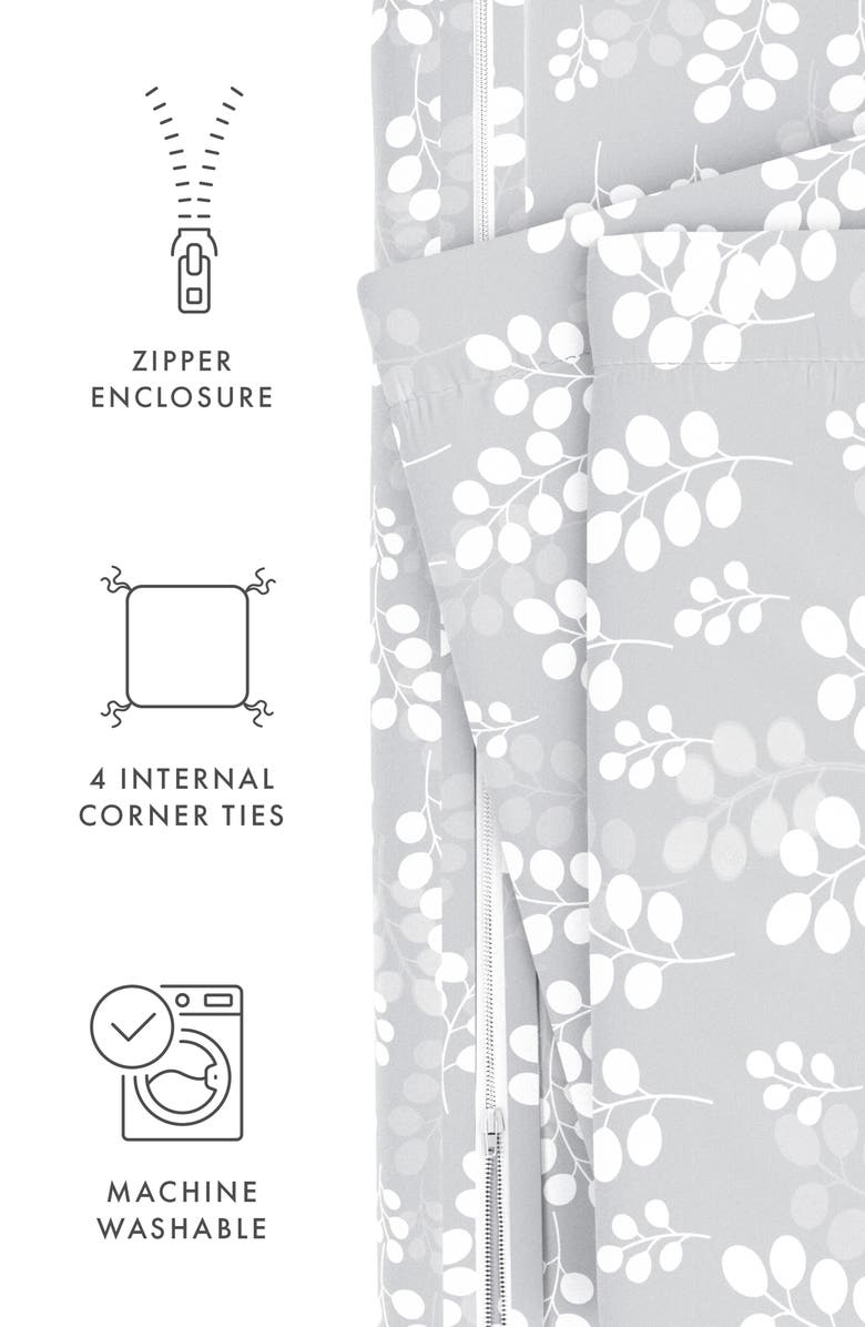 HOMESPUN Premium Ultra Soft Wheatfield Pattern 3-Piece Duvet Cover Set, Alternate, color, Gray