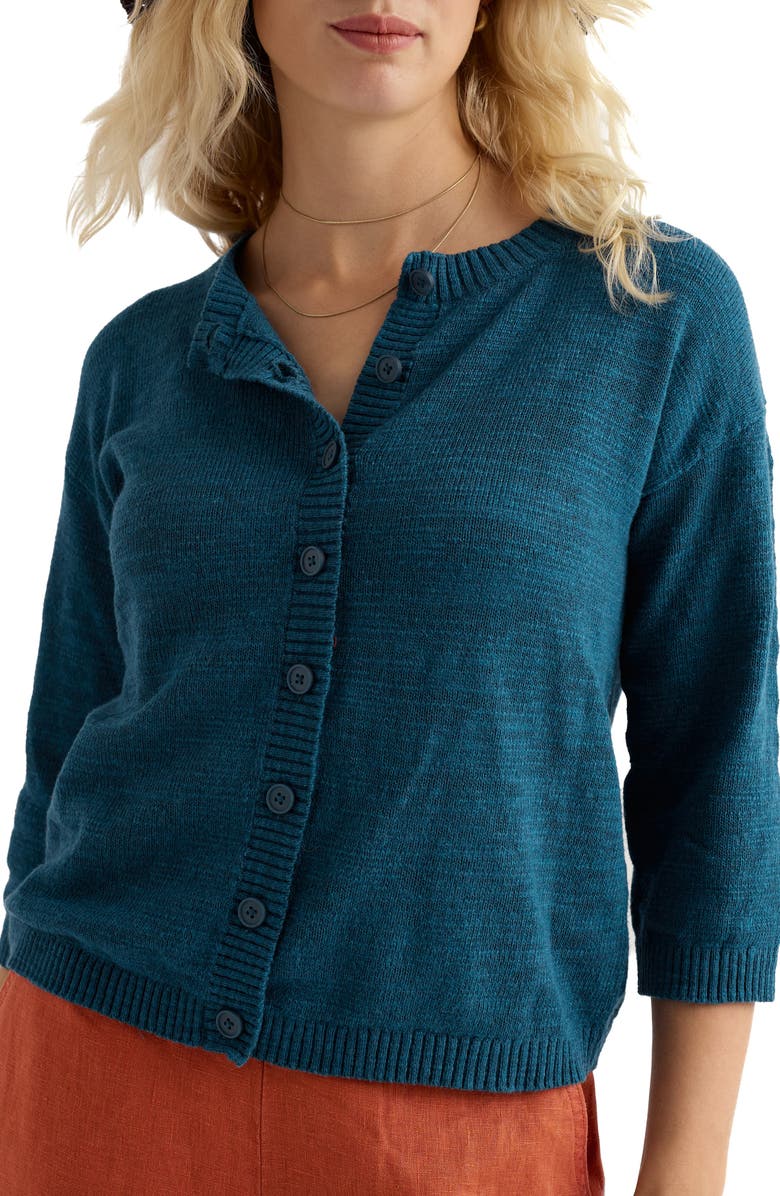 Seasalt Cornwall Pentire Steps Organic Cotton & Linen Cardigan, Main, color,