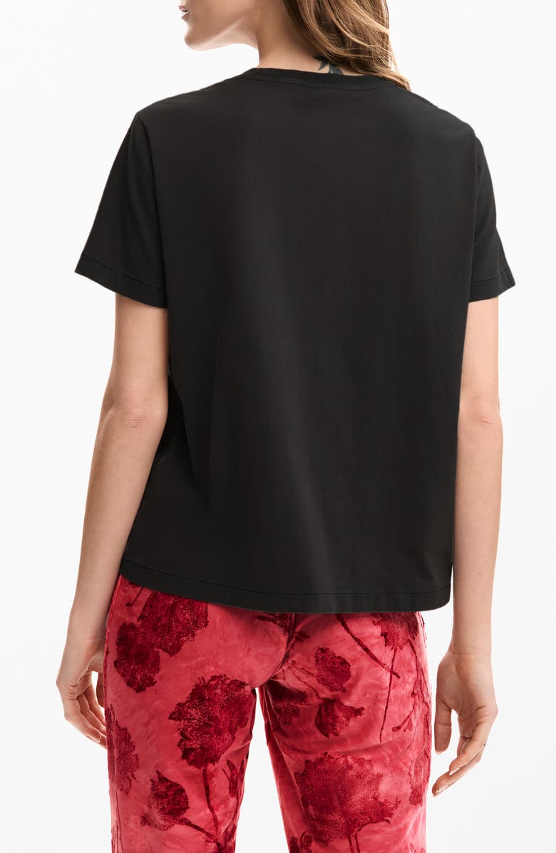 Desigual Heart Cotton Graphic T-Shirt, Alternate, color,