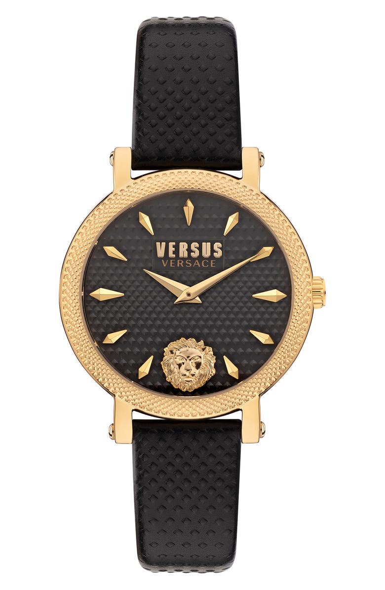 VERSUS Versace Weho Leather Strap Watch, 38mm, Main, color, 