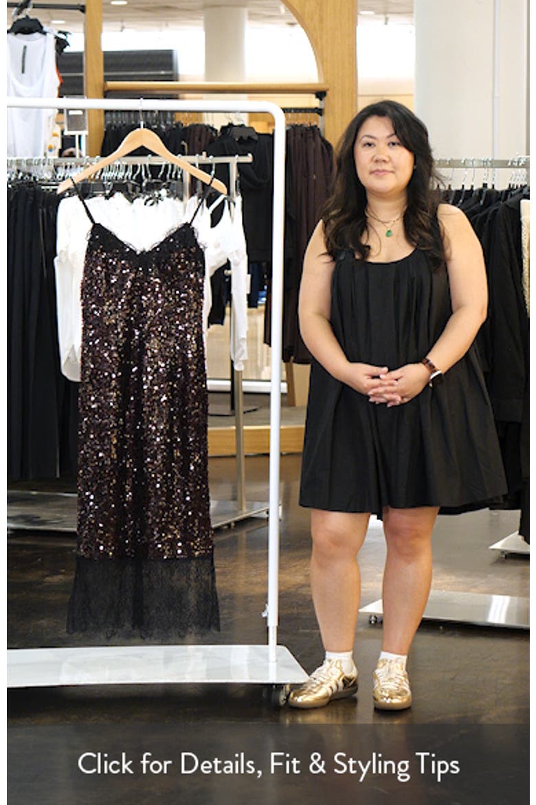 Frida Lace Trim Sequin Midi Dress video