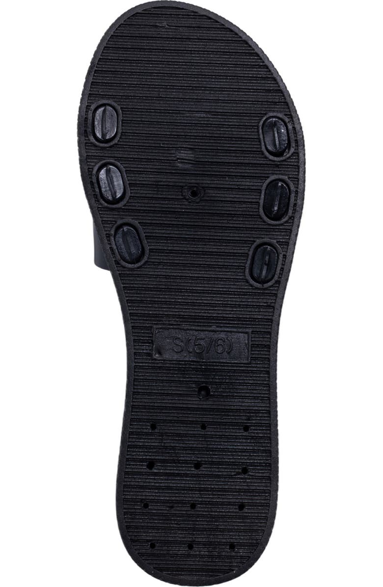 bebe Chain Charm Slide Sandal, Alternate, color, Black