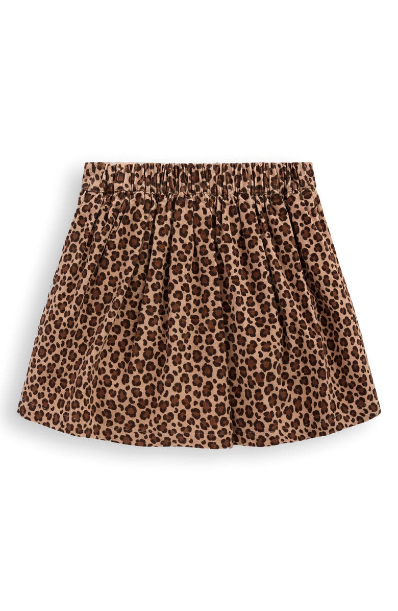 Mini Boden Kids' Button Through Skirt, Alternate, color, Leopard Print