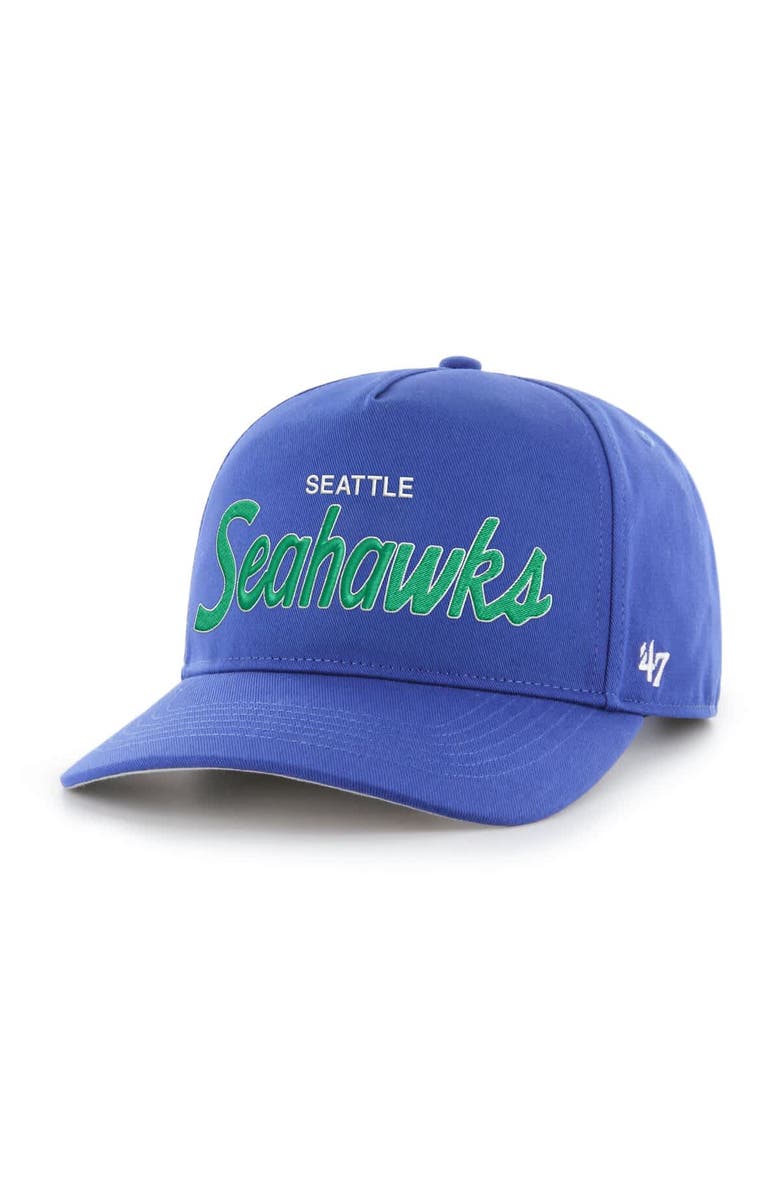 '47 Men's '47 Royal Seattle Seahawks Crosstown Throwback Hitch Adjustable Hat, Alternate, color, Royal