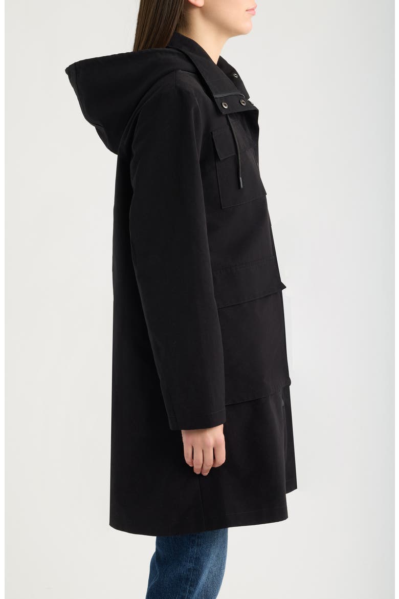 Hooded Raincoat, Alternate, color, BLACK