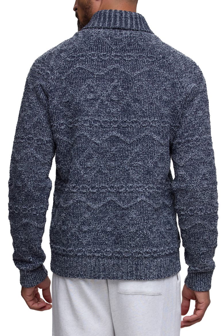 Fair Isle Shawl Collar Sweater, Alternate, color, INDIGO-MOONBEAM