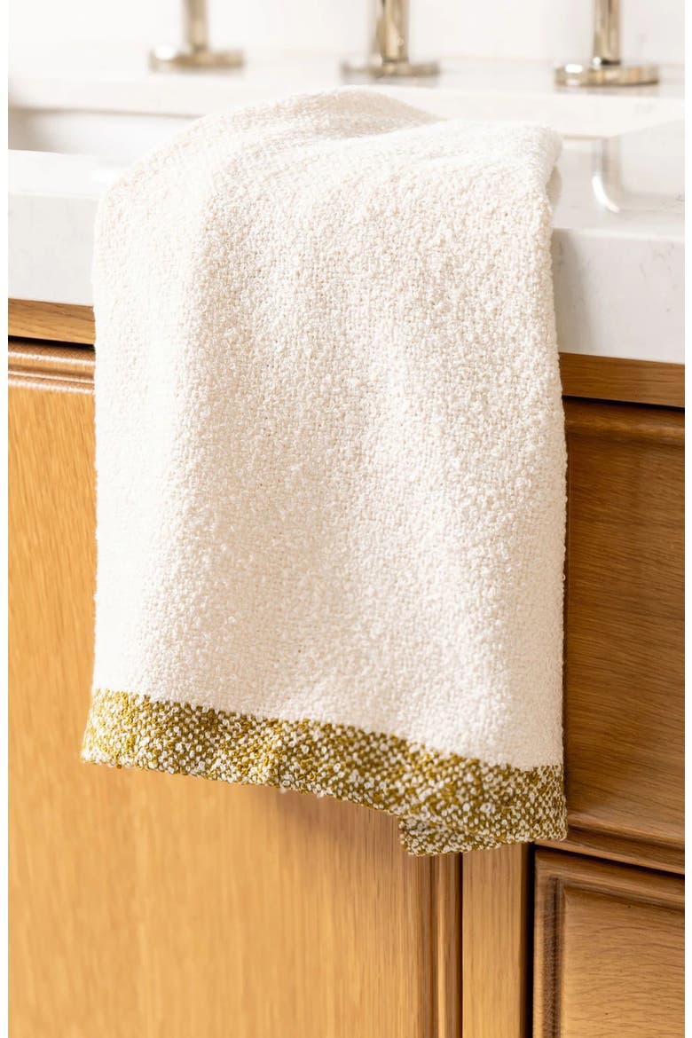 Textured Bouclé Towel, Alternate, color, NATURAL & BRASS