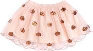 Sweet Wink Pumpkin Sequin Scallop Tutu Skirt