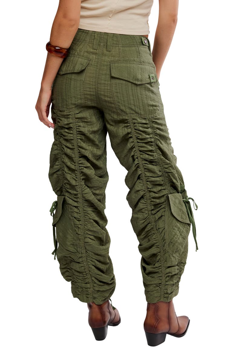 Free People Scorpio Ruched Pants, Alternate, color, Lichen