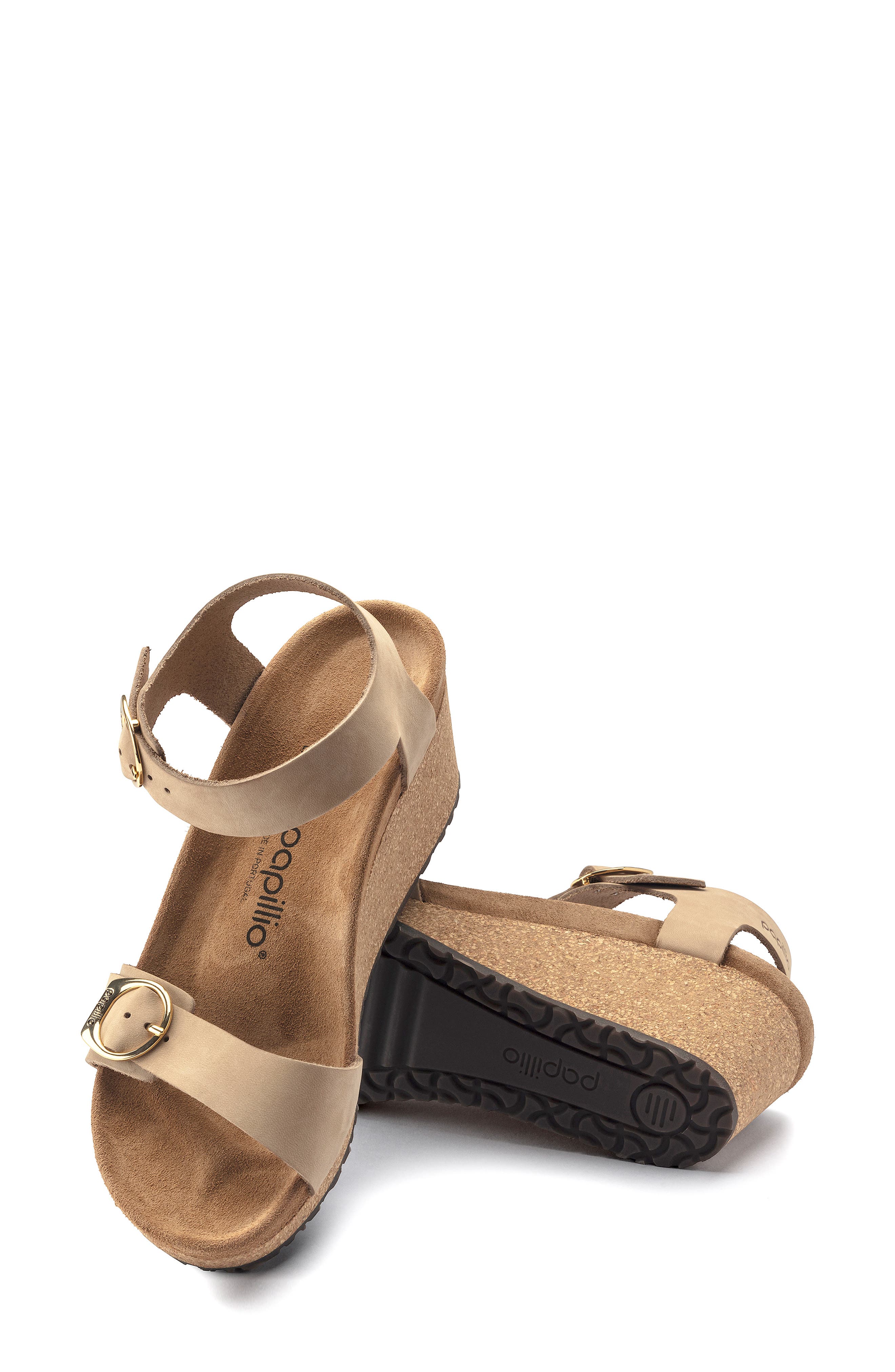 Papillio by Birkenstock Soley Ring Buckle Wedge Sandal - Discontinued, Alternate, color, BEIGE