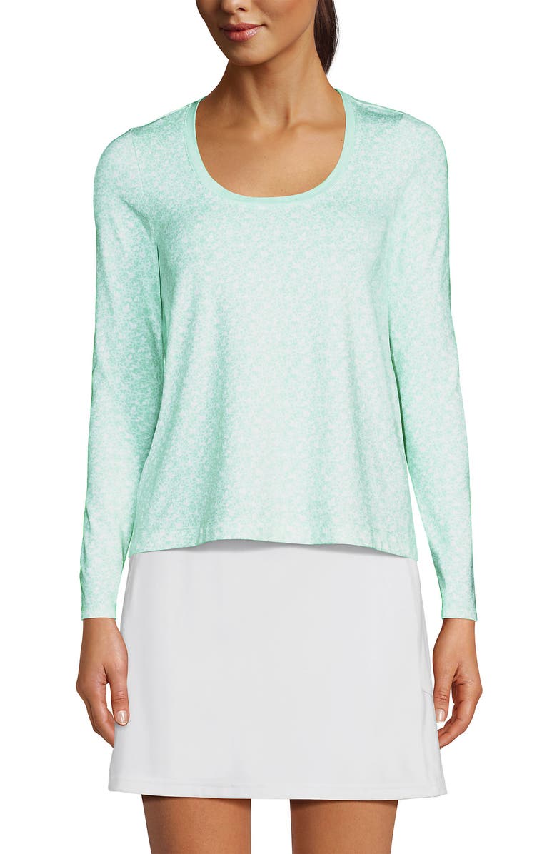 Lands' End Power Performance Long Sleeve Scoopneck Tee, Main, color, 