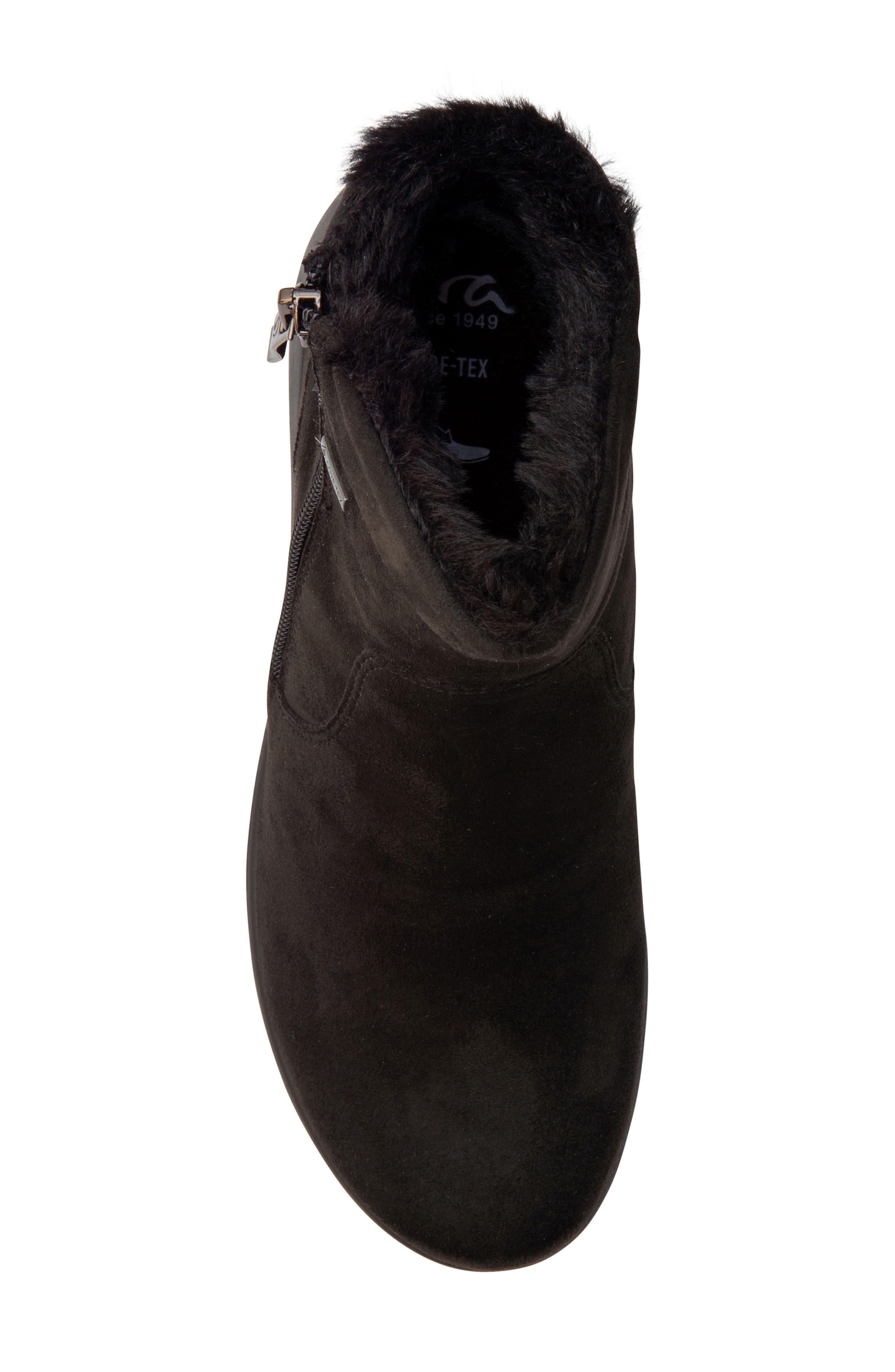 ara Tracy Faux Fur Lined Waterproof Bootie, Alternate, color, 