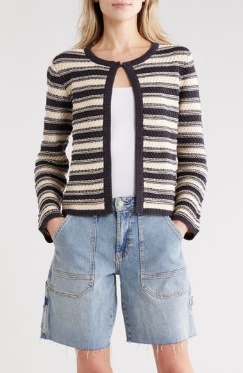 Rails Nelly Stripe Cardigan in Navy Oat Stripe at Nordstrom Rack, Size X-Small