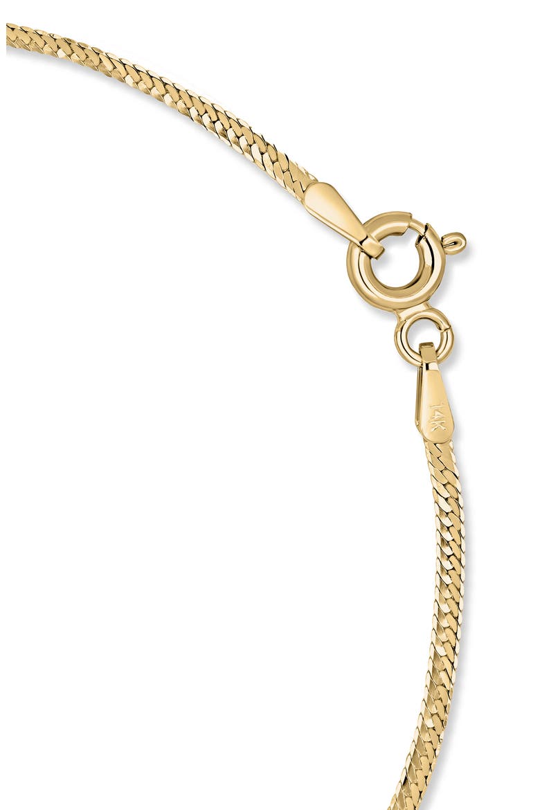 14K Gold Herringbone Chain Bracelet, Alternate, color, YELLOW GOLD