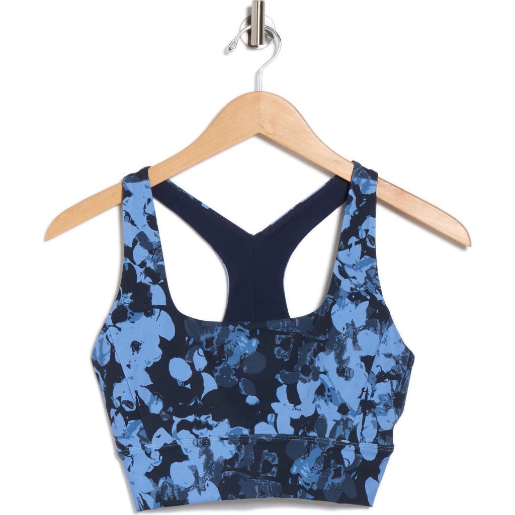 Z By Zella Perform Print Sports Bra In Blue