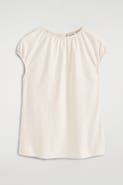 COS Gathered Crinkled-Satin Top