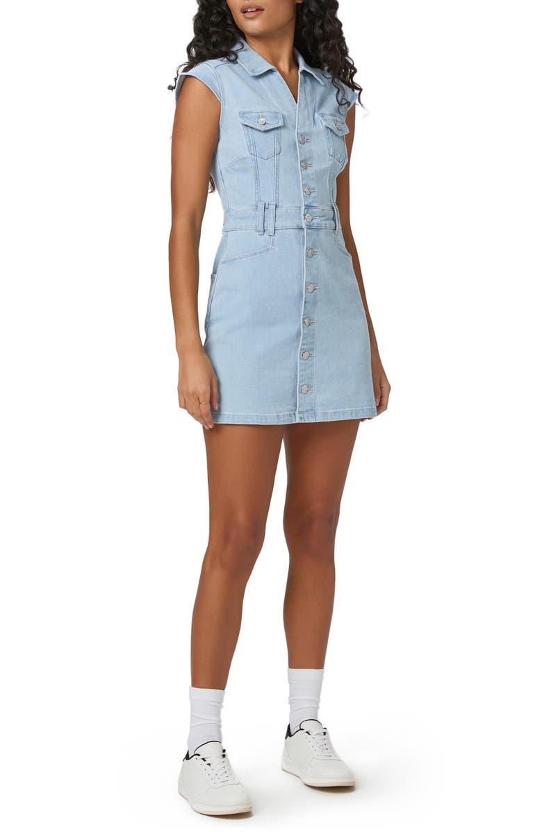 PAIGE Jaxsyn Denim Mini Shirtdress, Alternate, color, Talya
