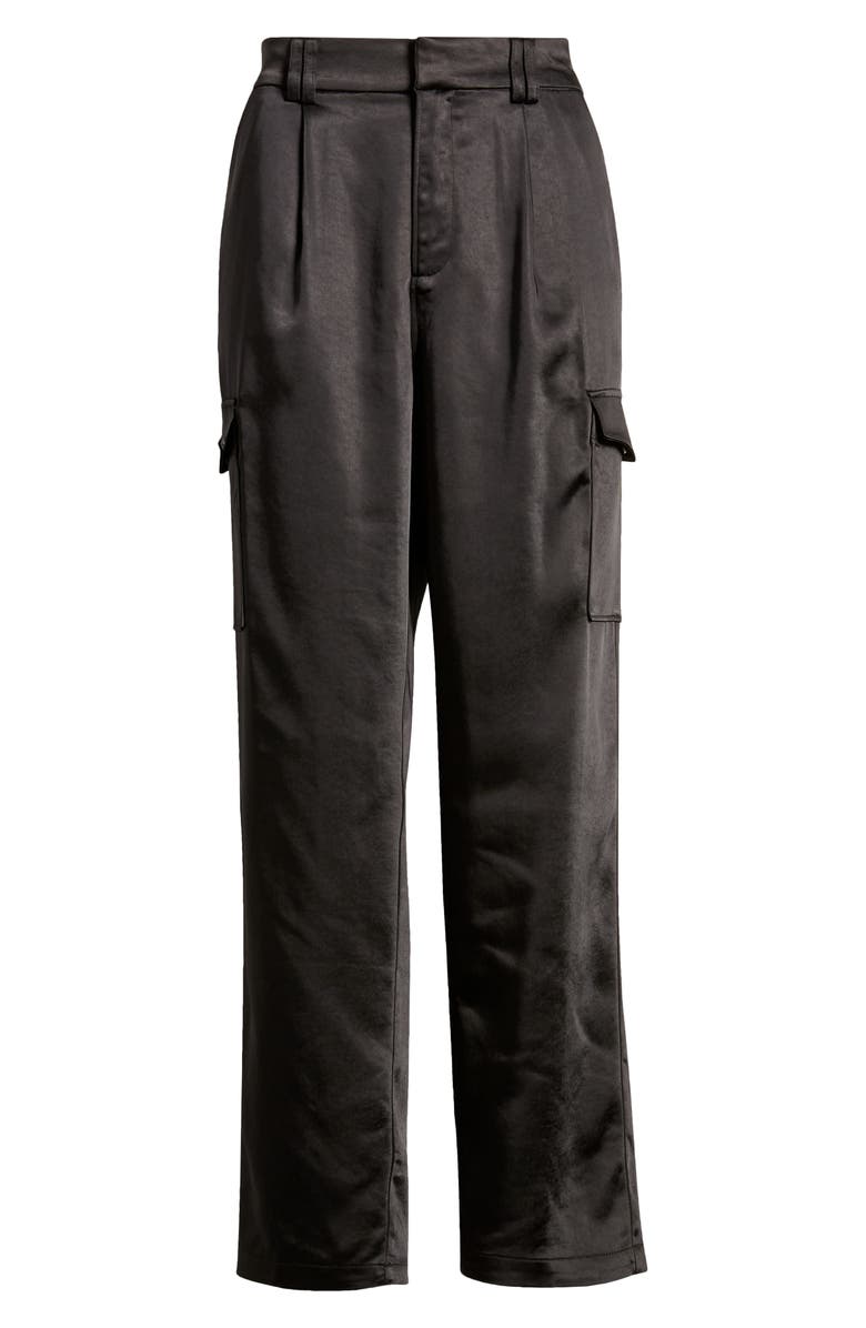 PAIGE Malika Satin Cargo Pants, Alternate, color, 