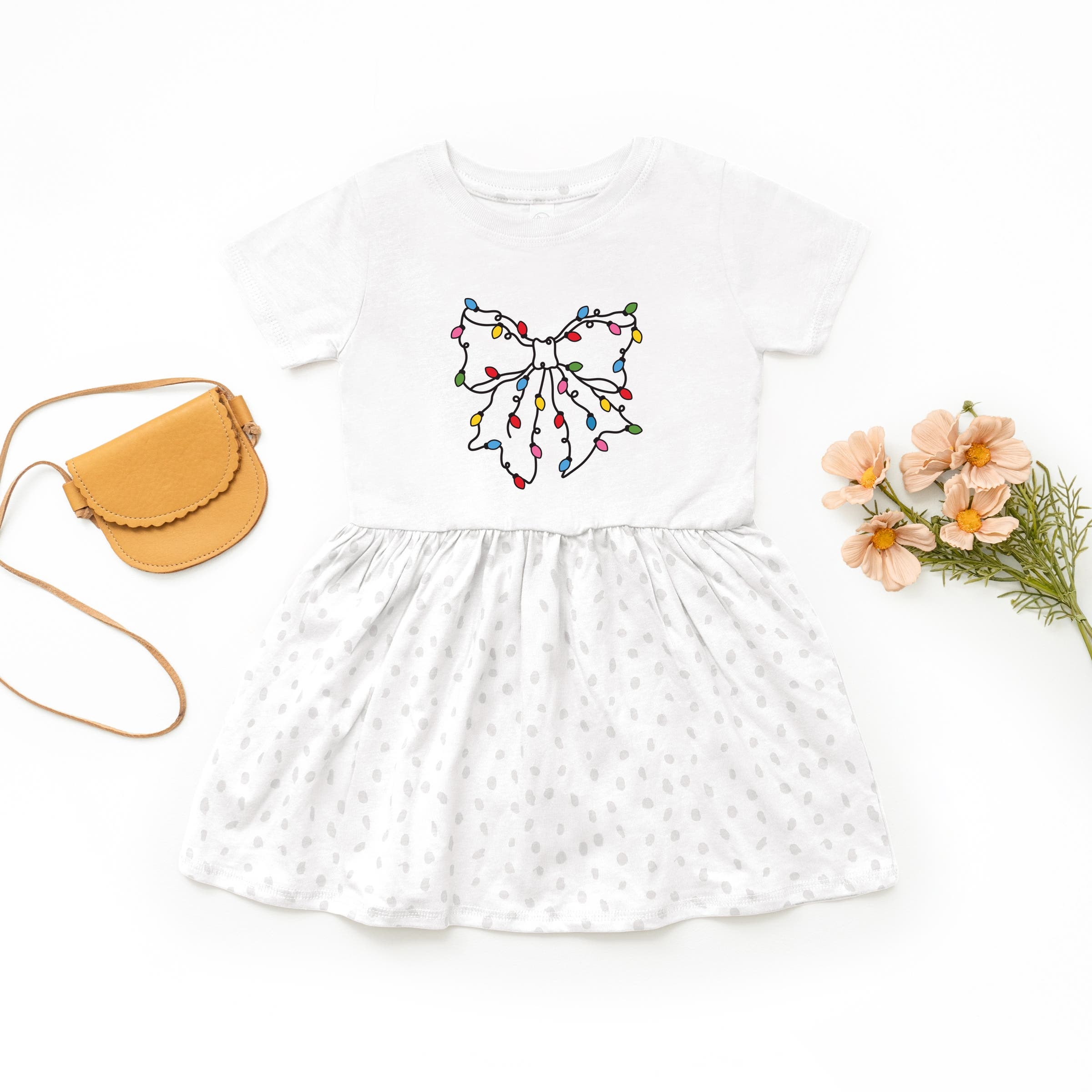 The Juniper Shop Christmas Light Bow Dress (toddler) | Nordstrom