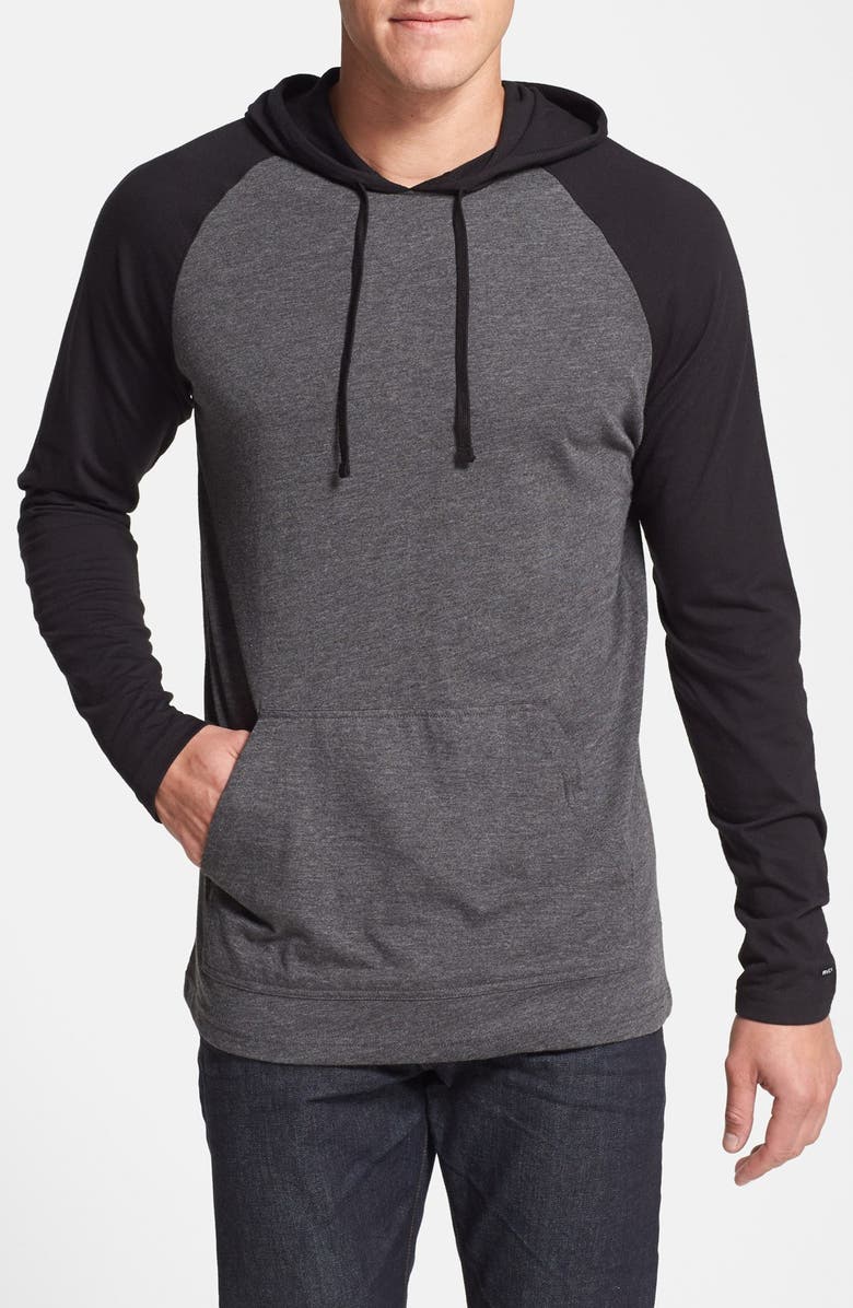 RVCA 'Castro' Raglan Hoodie, Main, color, 