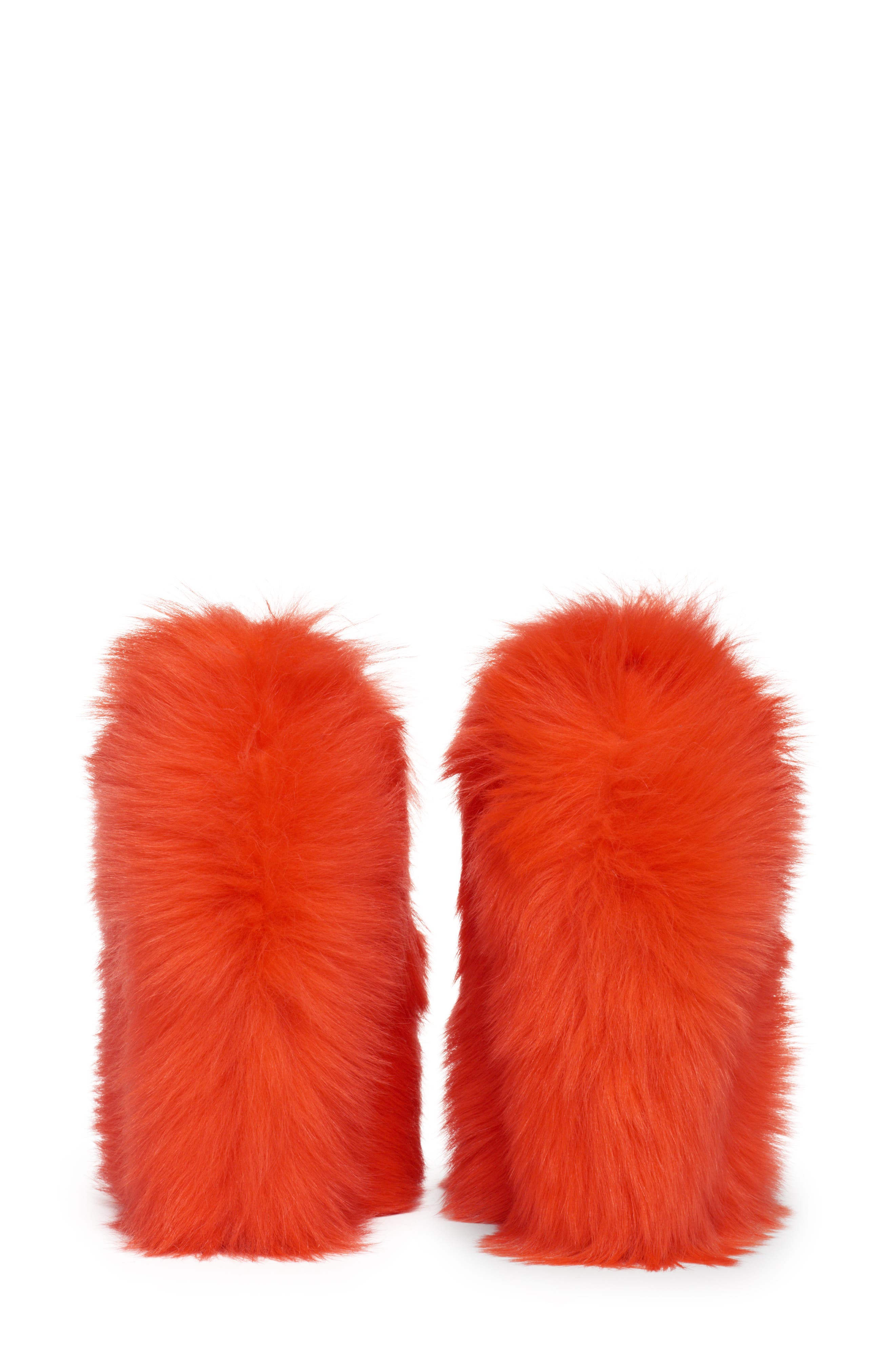 Bottega Veneta Show Genuine Shearling Wedge Pump, Alternate, color, 