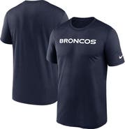 Nike Men's Nike Navy Denver Broncos Primetime Legend Wordmark Performance T-Shirt