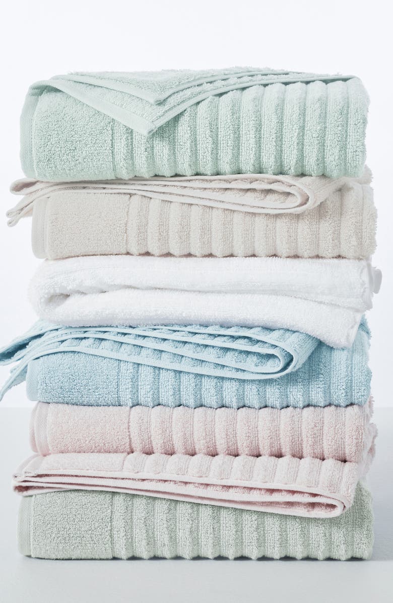 Woven & Weft Combed Cotton 4-Pack Bath Towels, Alternate, color, Soft Grey