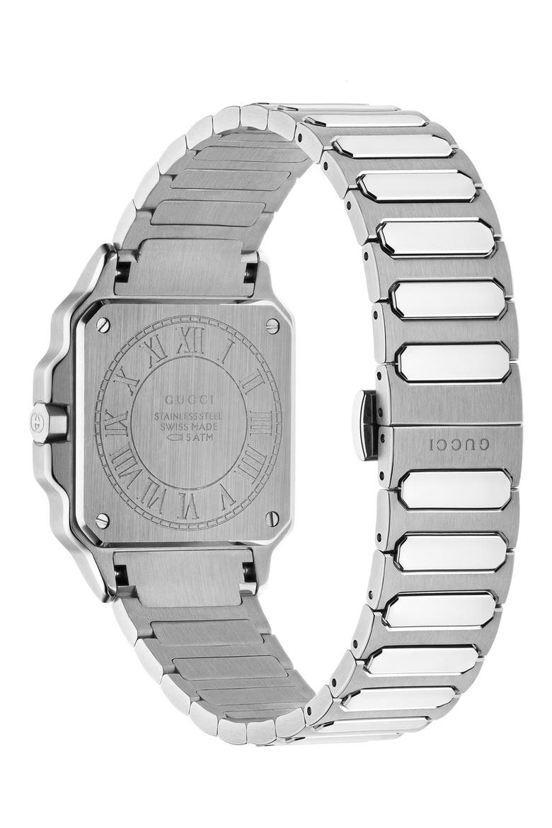 G-Flat Red Bracelet Watch, 30mm, Alternate, color, SILVER/ RED