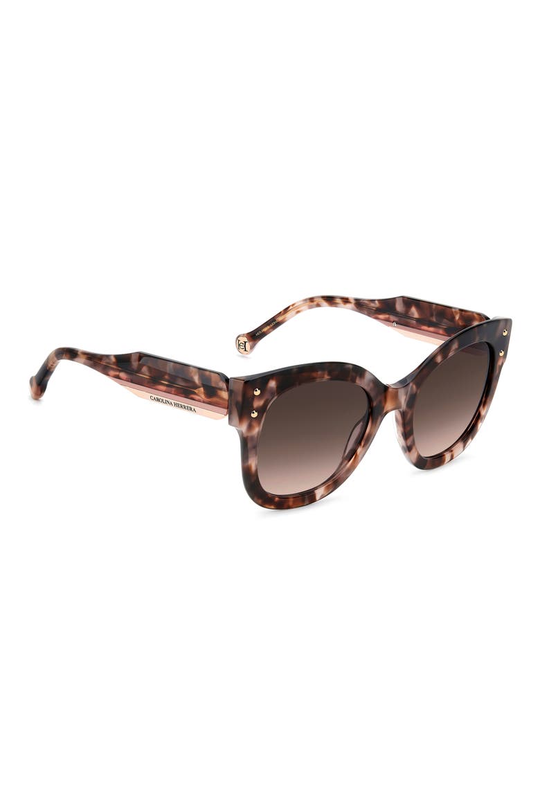 HER 0410/S 52mm Square Sunglasses, Alternate, color, PEACH HAVANA/ BROWN SF
