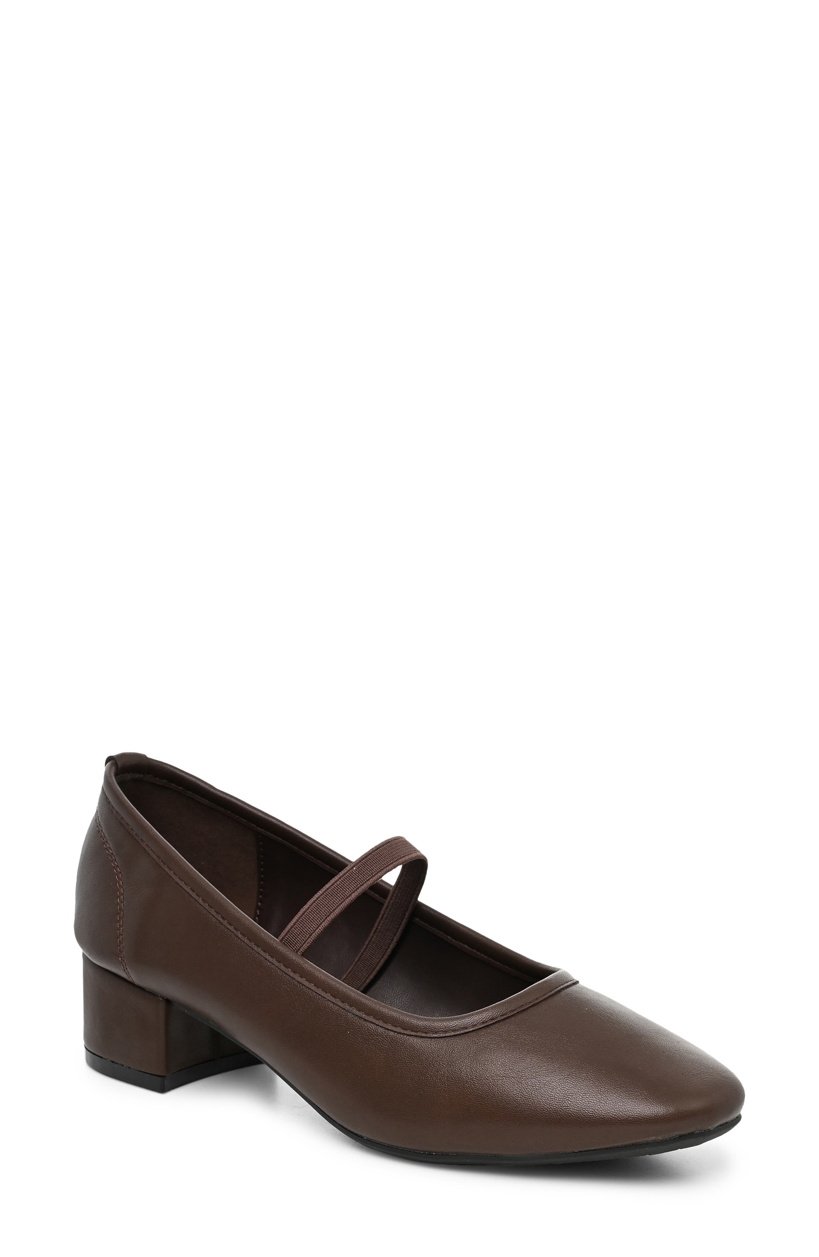 Marlie Faux Leather Mary Jane Heel