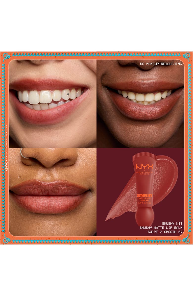 NYX PROFESSIONAL MAKEUP Smushy 3-Piece Matte Lip Balm Kit, Alternate, color, Red