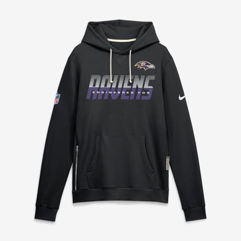 Men's Nike Black Baltimore Ravens Sideline Standard Issue Top Prospect Dri-FIT Hoodie