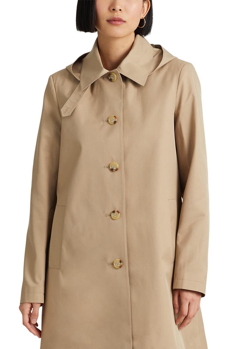 Lauren Ralph Lauren Balmacaan Hooded Raincoat, Alternate, color,