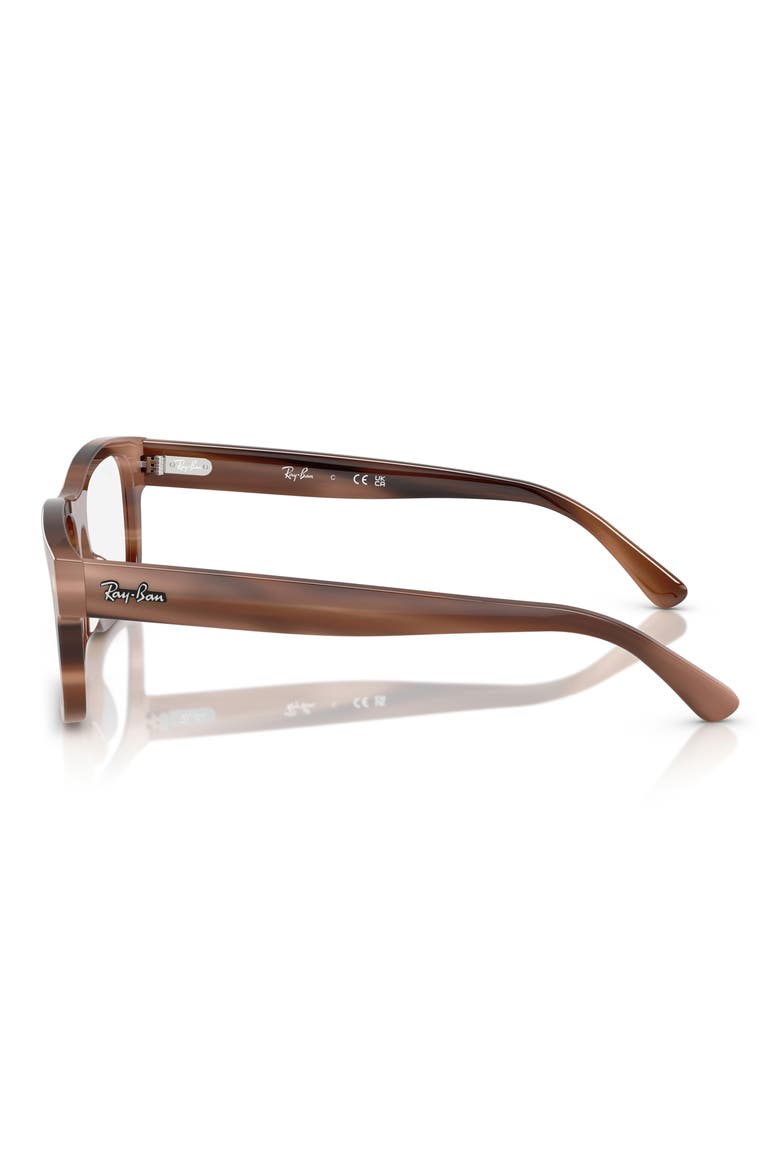 56mm Rectangular Optical Glasses, Alternate, color, BROWN HAVANA