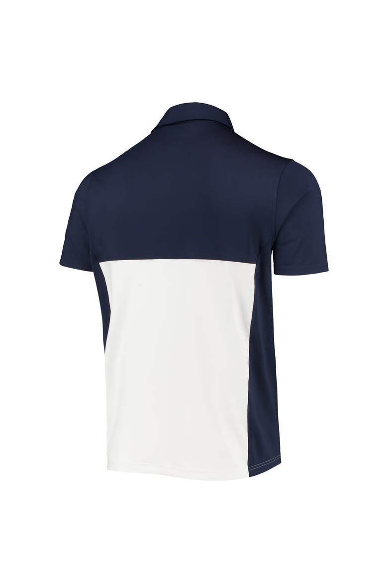 Men's Under Armour Navy/White Navy Midshipmen 2022 Blocked Coaches Performance Polo, Alternate, color, Navy