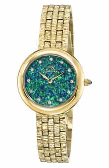 PORSAMO BLEU Women's Charlize Opal and Topaz Bracelet Watch, 32mm