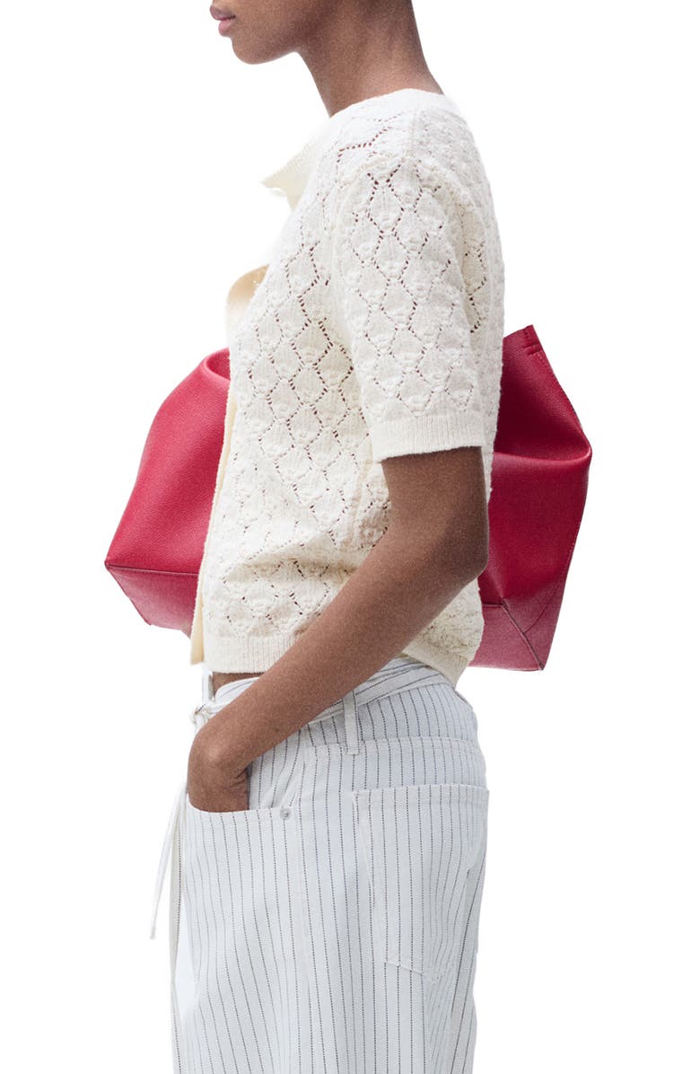 MANGO Sita Open Stitch Short Sleeve Cardigan, Alternate, color, 