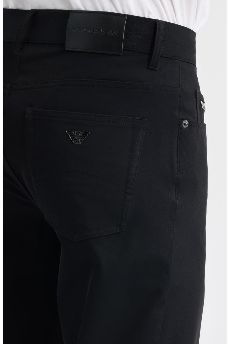Techno Five-Pocket Straight Leg Stretch Twill Pants, Alternate, color, SOLID BLACK