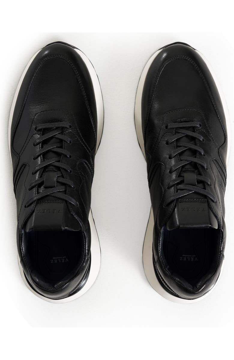 Velez Cooper 3 Leather Sneakers with Contrast Spoiler, Alternate, color, Black