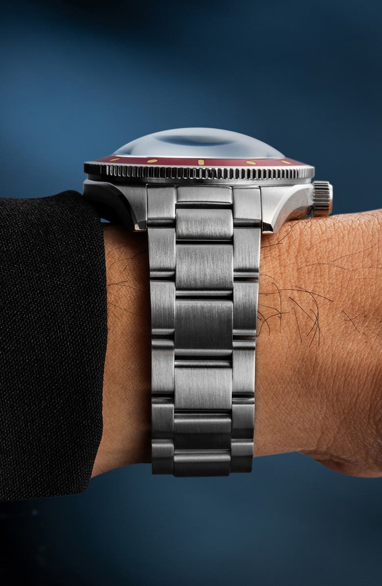 SPINNAKER Challenger Automatic Bracelet Watch, 42mm, Alternate, color, Red