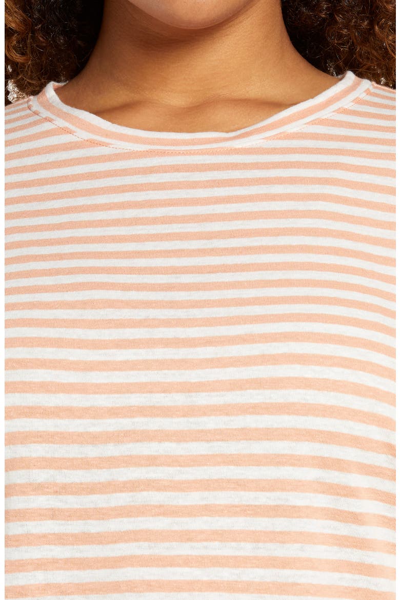 Linen-Blend Asbury T-Shirt, Alternate, color, SWEET TULIP