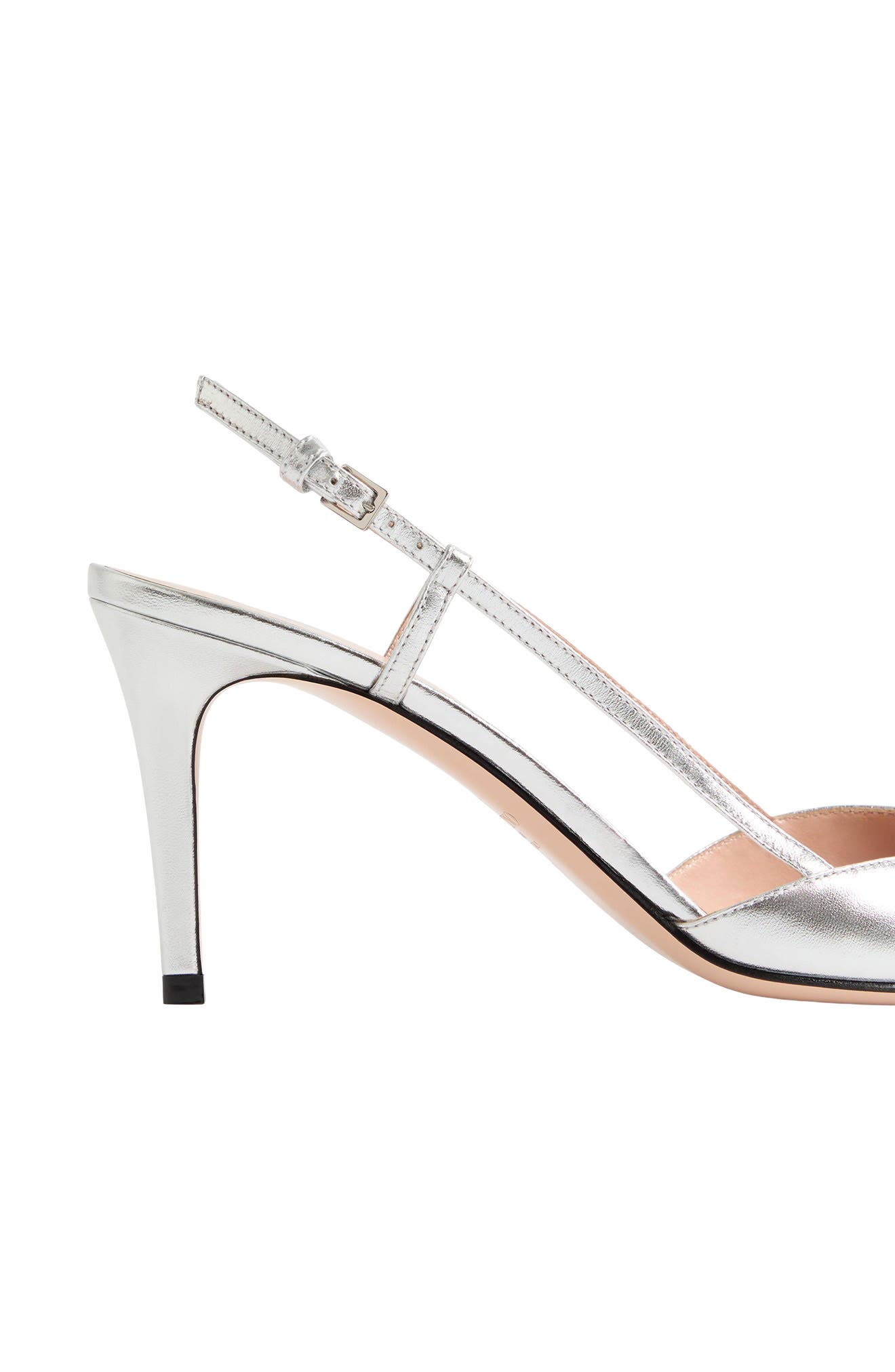 Valentino Garavani Crystal VLOGO Slingback Pump, Alternate, color, Silver