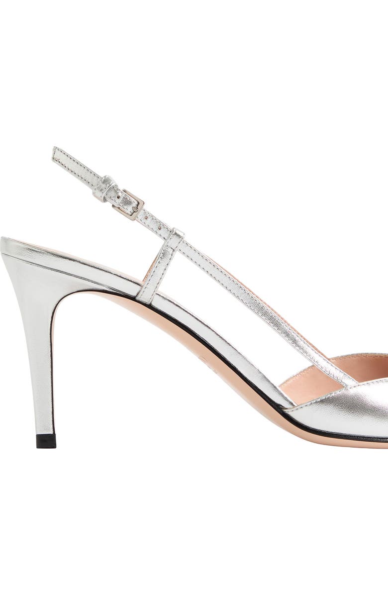 Valentino Garavani Crystal VLOGO Slingback Pump, Alternate, color, Silver