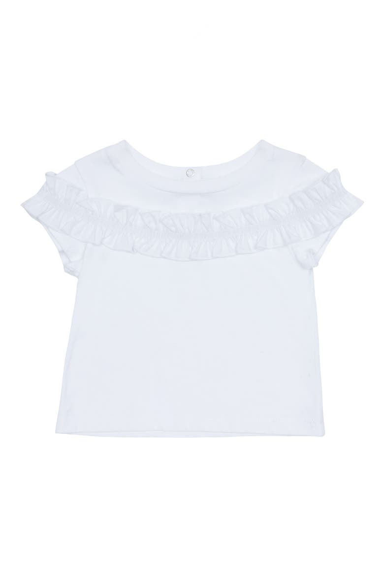 Habitual Kids Ruffle Trim Tee, Main, color, WHITE