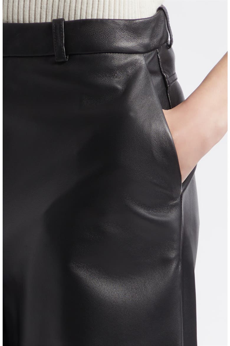 Coda Wide Leg Leather Pants, Alternate, color, BLACK