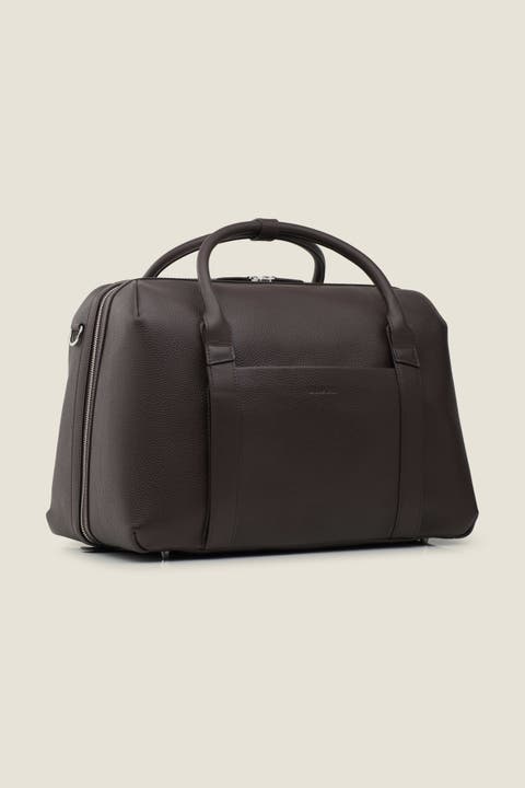 Duffle Suitcase Convertible Underseat Leather Weekender