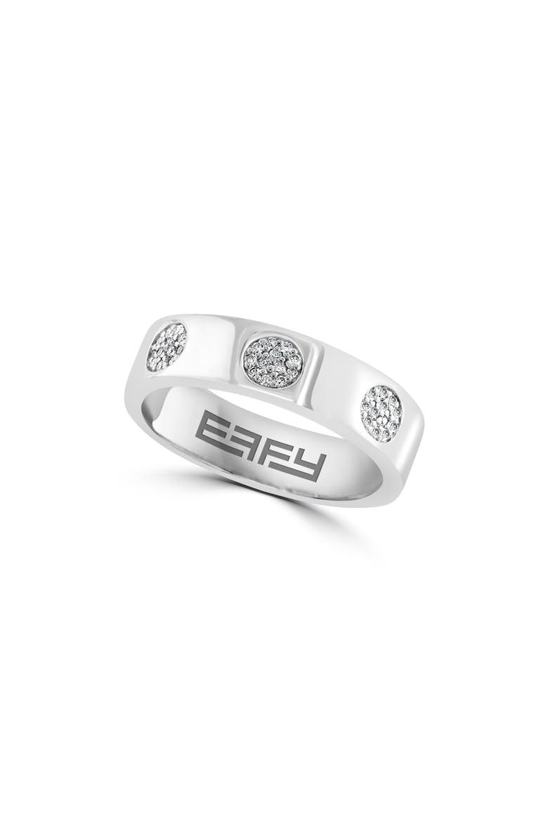 Sterling Silver Diamond Band Ring - 0.1ct., Main, color, SILVER