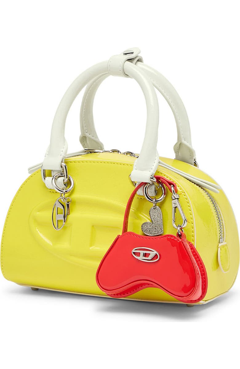 DIESEL<sup>®</sup> Mini 1DR Dome Faux Leather Bowling Bag, Alternate, color, Yellow