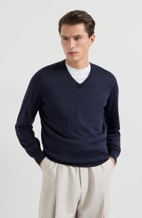 Cashmere and silk lightweight sweater